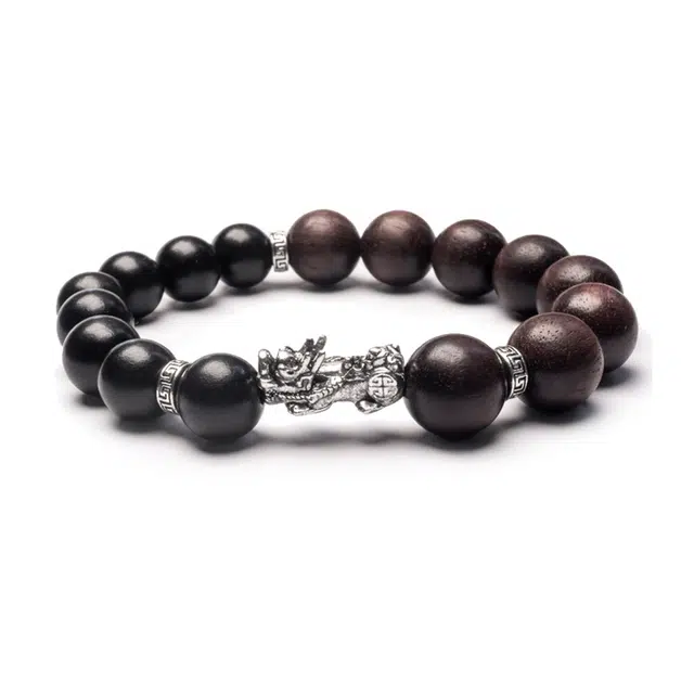 周帝王 招财貔貅发财 黑檀 手串 男女同款情侣款