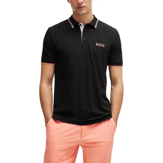 HUGO BOSS Polo Shirt With Contrast Logos Polo