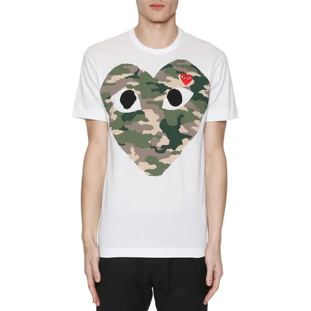 CDG Play Camouflage Heart T-Shirt
