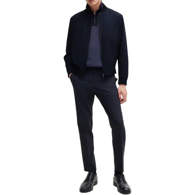 HUGO BOSS Slim-Fit Blouson Jacket In A Washable Wool Blend