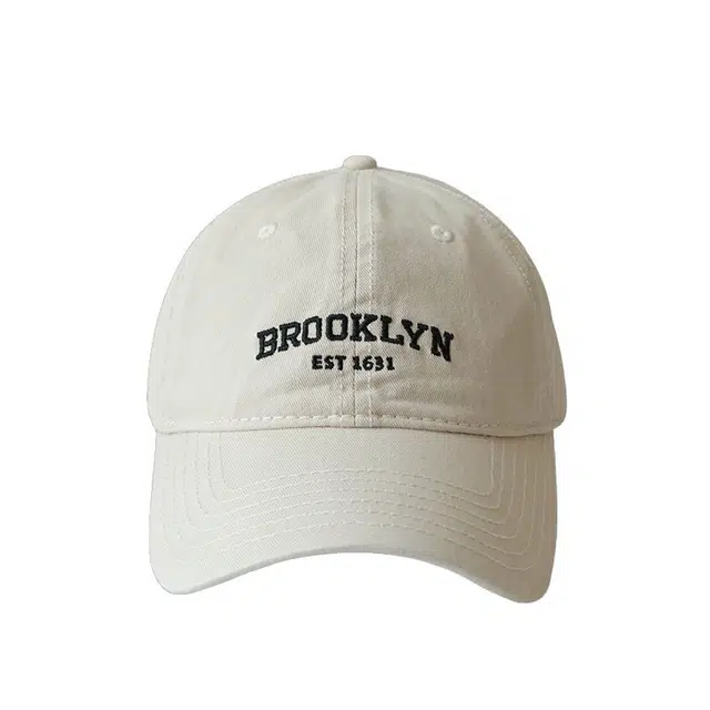 木林森 日系水洗做旧中性复古软顶刺绣字母 棉 鸭舌帽 男女同款情侣款