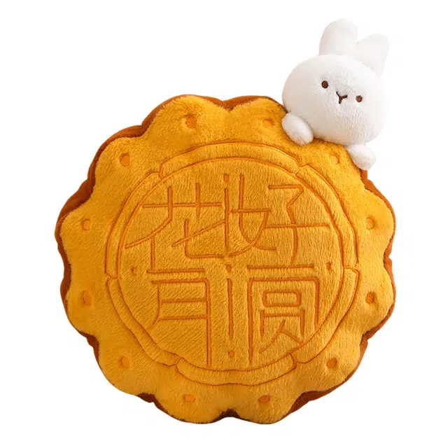 爱冰清 创意卡皮巴拉中秋月饼 可爱团圆小兔子 玩偶周边