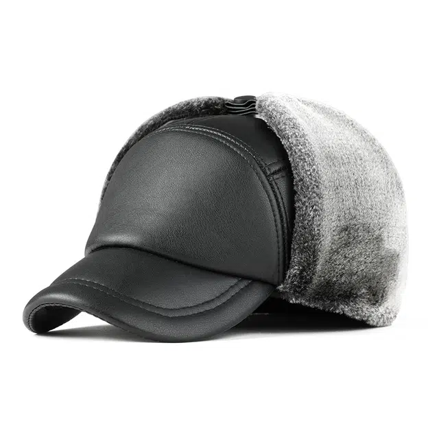 俞兆林 冬季爸爸爷爷棉帽内里加绒加厚中老年人帽子户外加长护耳防风防寒棒球帽雷锋帽 保暖 鸭舌帽 男款