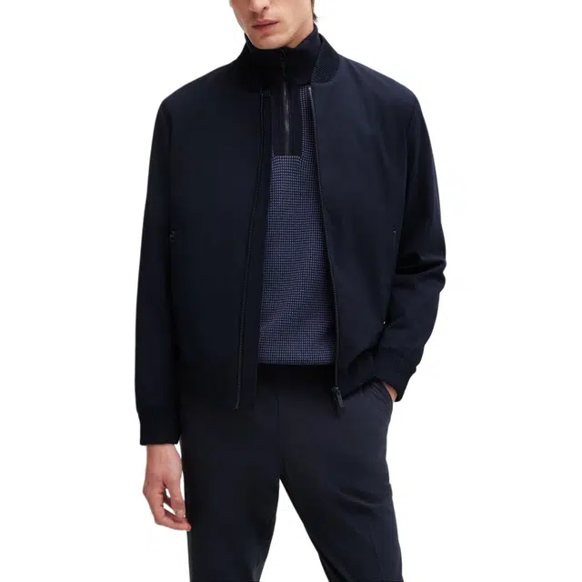 HUGO BOSS Slim-Fit Blouson Jacket In A Washable Wool Blend