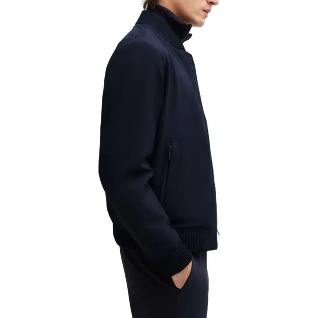 HUGO BOSS Slim-Fit Blouson Jacket In A Washable Wool Blend