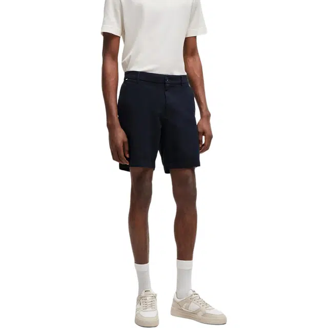 HUGO BOSS Regular-Fit Regular-Rise Shorts In Stretch Cotton