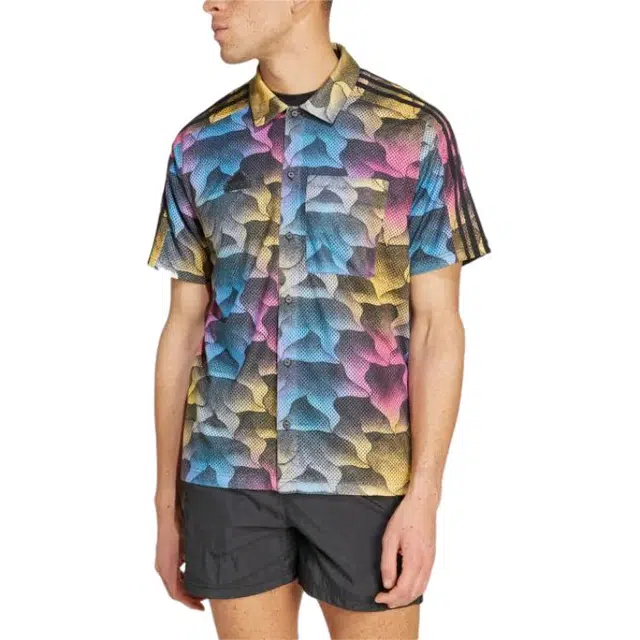 adidas Tiro Allover Print Mesh Resort Shirt