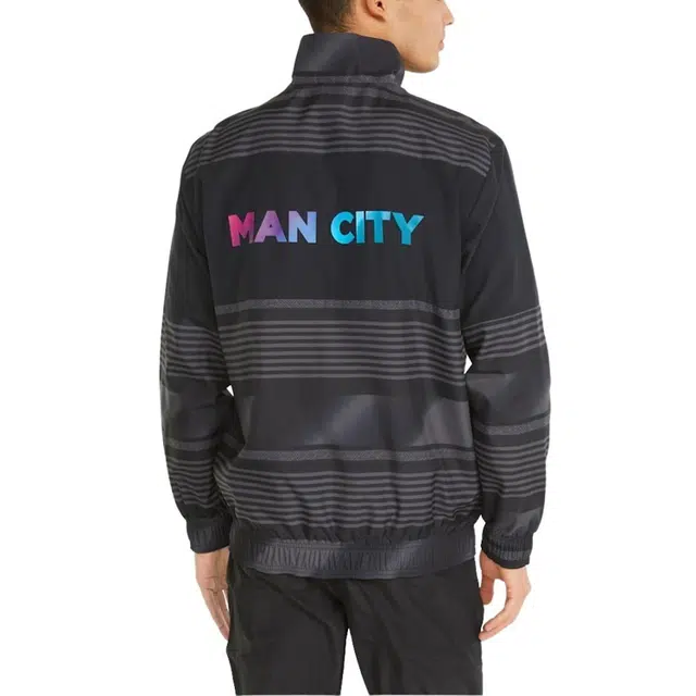 PUMA Mcfc Prematch Jacket Logo