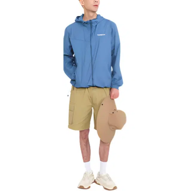 探路者 旅行户外 速干连帽防水防紫外线防晒服 男款