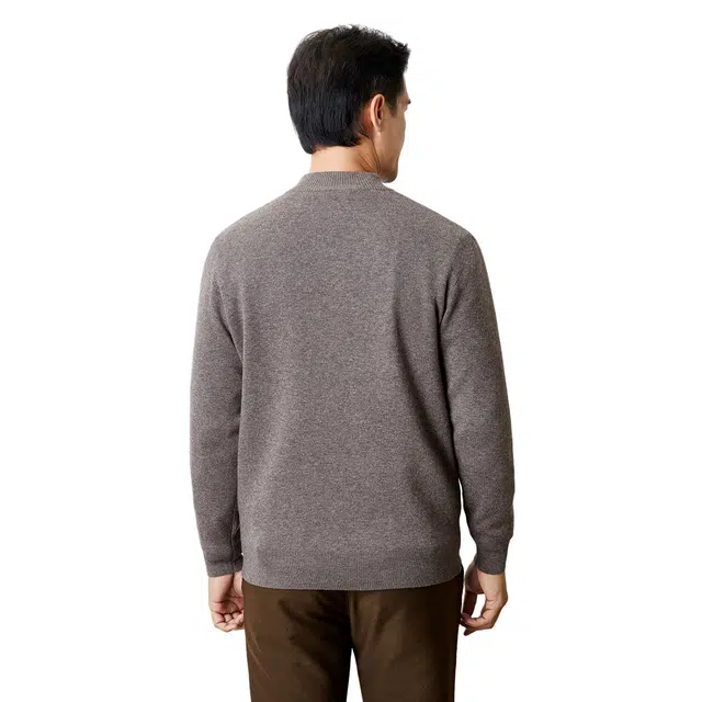 恒源祥 加厚半拉链领针织保暖毛衣 男款