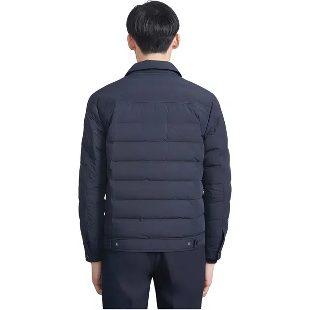 卡尔丹顿 纯色翻领单排扣长袖羽绒服 男款 蓝色系