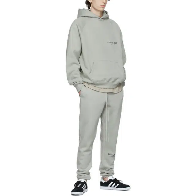 Fear of God Essentials Pullover Hoodie GreenConcrete Logo