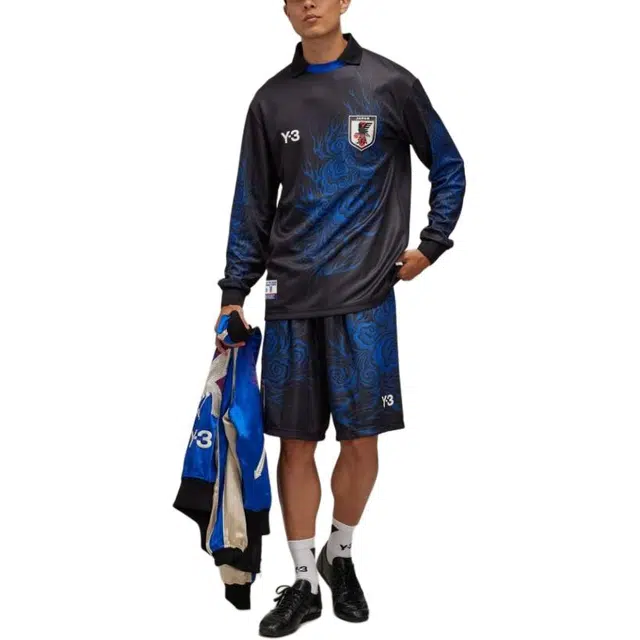 Y-3 x JFA SS24 Long Sleeve Tee Blue