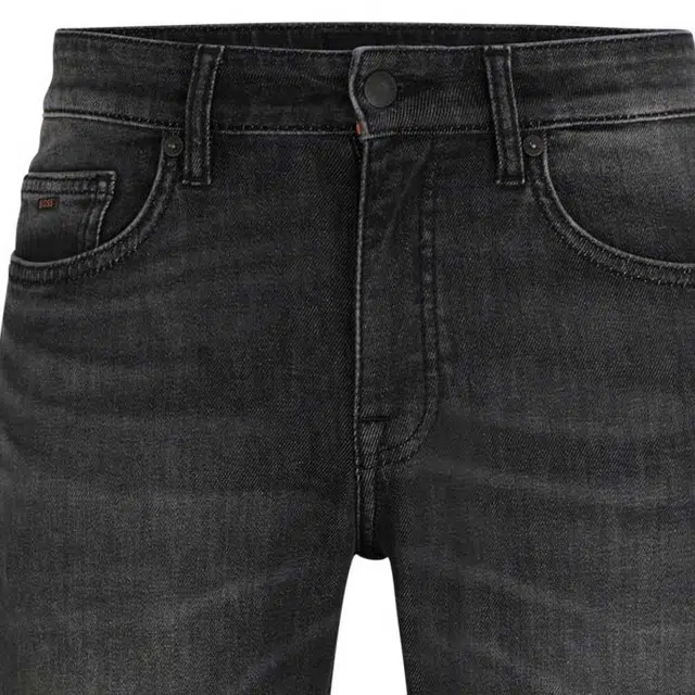 HUGO BOSS Slim-Fit Jeans In Black Comfort-Stretch Denim