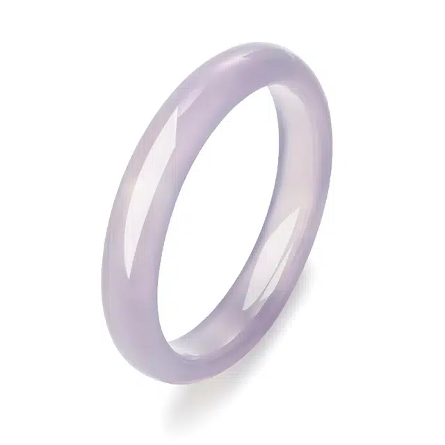 幸囍礼 紫罗兰贵妃镯简约气质手环 国风国潮汉服薰衣草紫镯子 国风招桃花素圈 招财气质汉服旗袍 玉髓 玉石手镯 女款