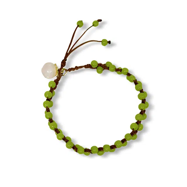 饰伴 爱情美满 新中式小青提国潮简约偶遇佳侣转运珠编织绳 告白 树脂/合金/织物 手链 男女同款情侣款