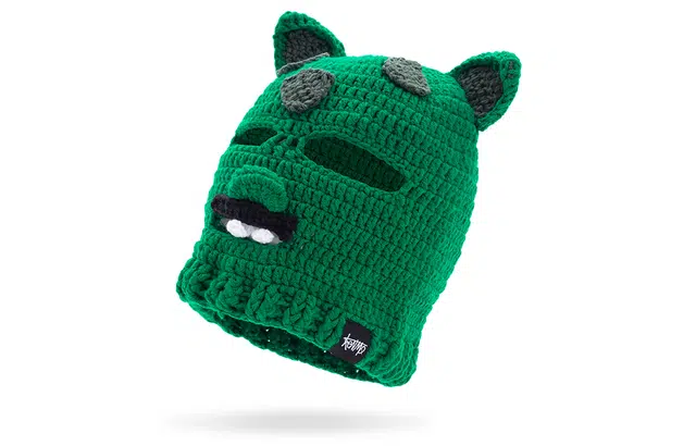 肯默绿色地鼠帽子  搞怪沙雕毛线帽 保暖二次元搞笑针织帽  男款