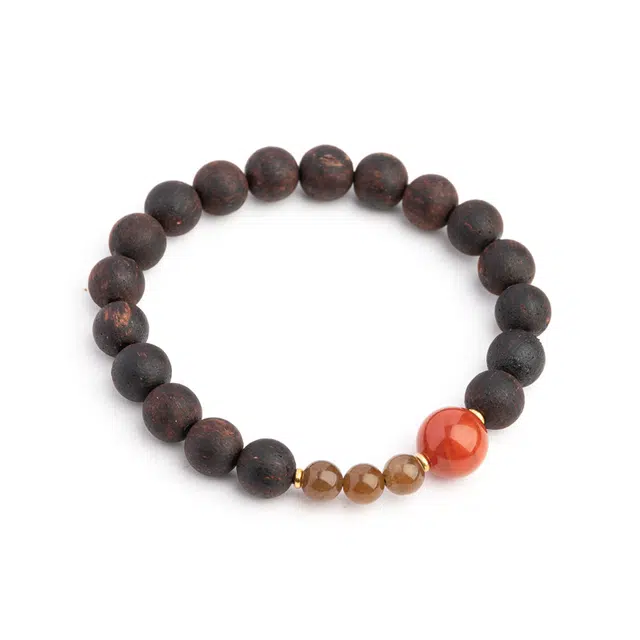 仙源 喜至福来 转运珠新中式文玩念珠单圈 平安福 降真香 手串 男女同款情侣款