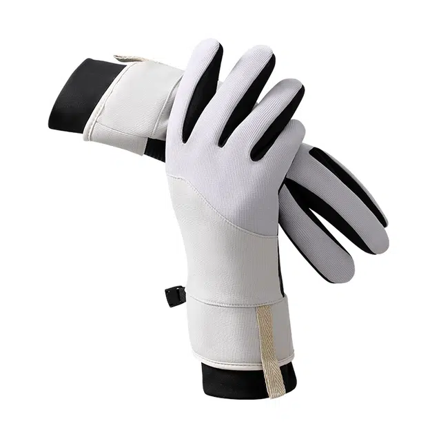 俞兆林 加绒滑雪玩雪女士户外骑行徒步防风抗寒分指冬季骑电动车自行车可触屏 保暖 其他手套 女款