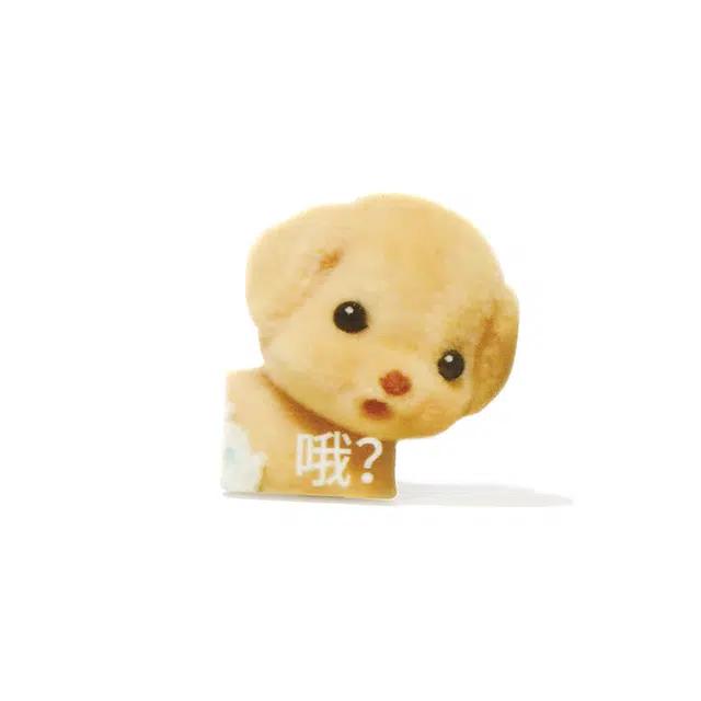 如花梦 可爱贵宾犬小鼻嘎卡通额前刘海夹少女心碎发侧边夹 亚克力 发夹 女款