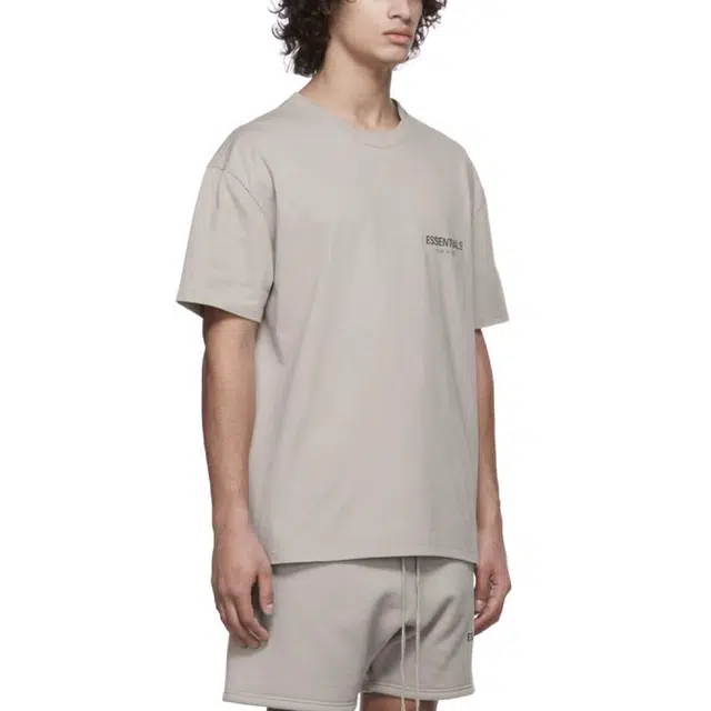 Fear of God Essentials FW21 Ss Tee StringTan LogoT