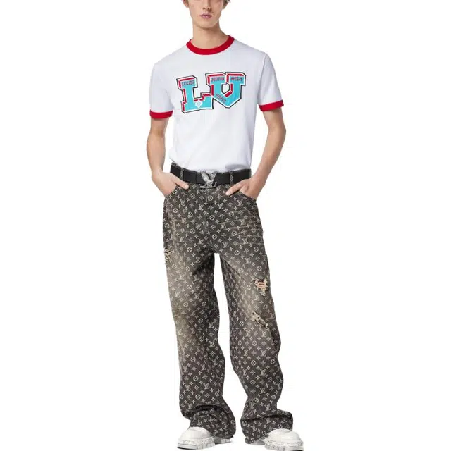 LOUIS VUITTON FW22 Lvknit LogoT