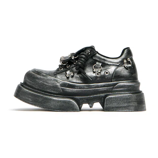 KEDDO Vintage Casual Leather Sneakers Women