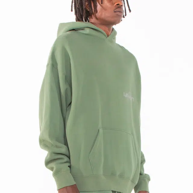 Fear of God Essentials x Union LA FW21 Vintage Hoodie Green Logo