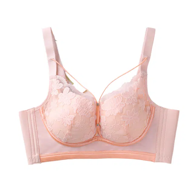 兰缪 性感蕾丝花边舒适透气加宽侧收提拉上托大胸显小文胸 女款
