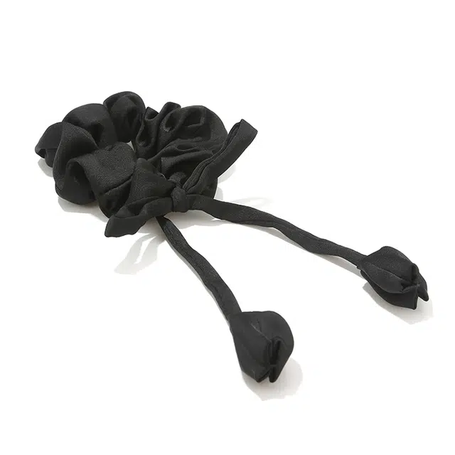 如花梦 郁金香飘带大肠发圈 在逃公主甜美高级感缎面蝴蝶结 小众气质 布艺 头绳 女款