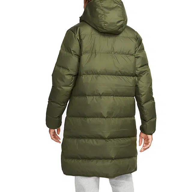 Nike Logo Mid-Length Down Jacket Military Green