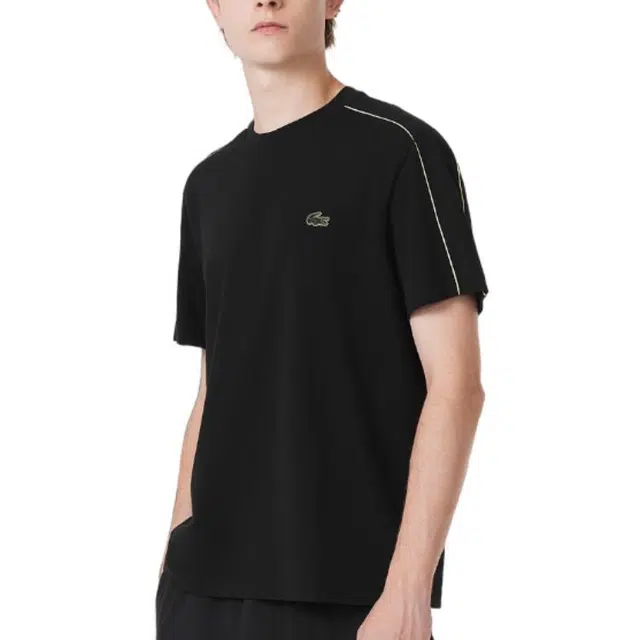 Lacoste Solid Color Short Sleeve T-Shirt Black