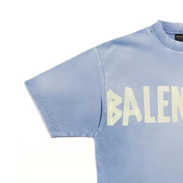 Balenciaga Tape Type T-Shirt Medium Fit In Faded logo