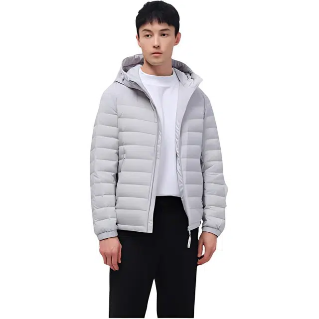 坦博尔 连帽轻薄短款长袖羽绒服 男款
