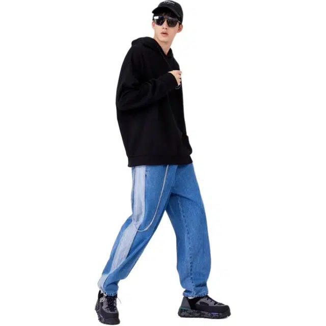 森马 连帽长袖套头宽松卫衣 男款