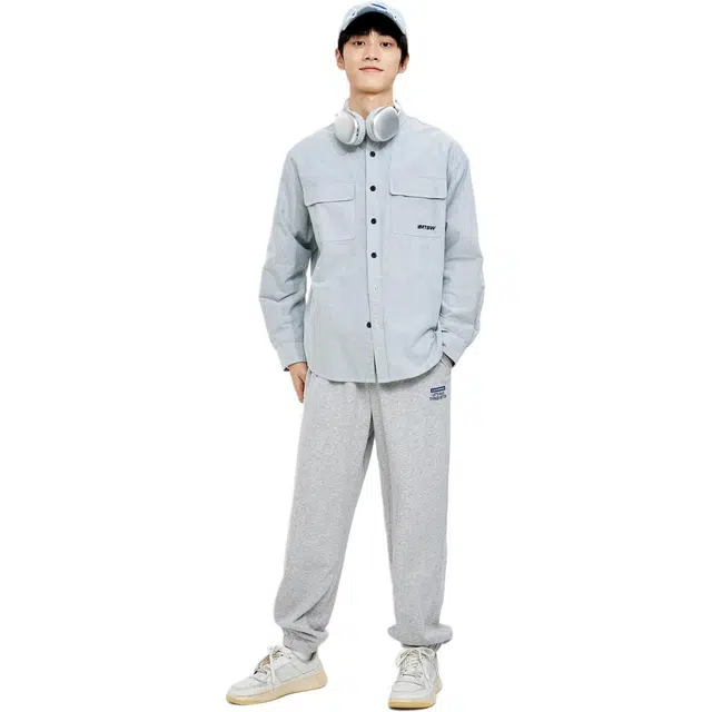 美特斯邦威 时髦百搭纯棉宽松衬衫 男款