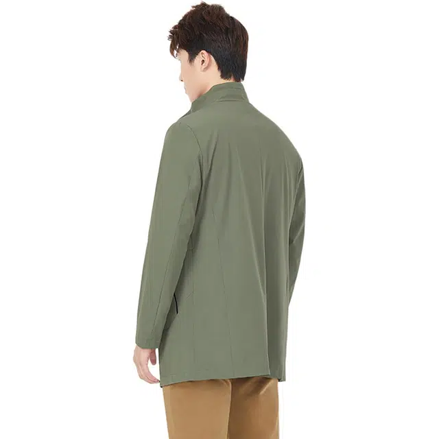 才子 简约立领休闲夹克外套 男款 墨绿色