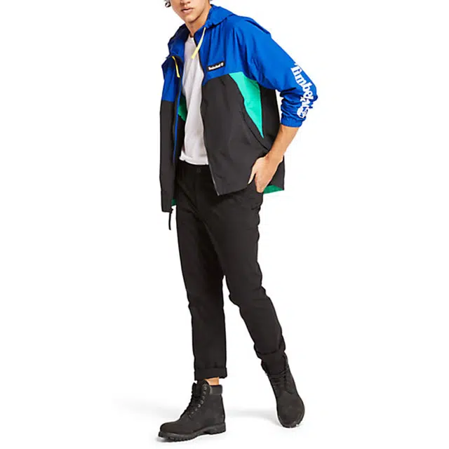 Timberland Two-Tone Hooded Zip Jacket Blue