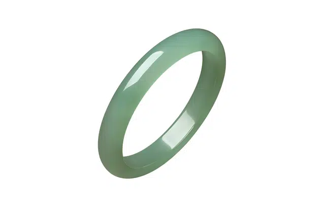 周六福 油青深青玉髓宽条新中式国风送女友纪念日礼物 玉髓 手镯 女款