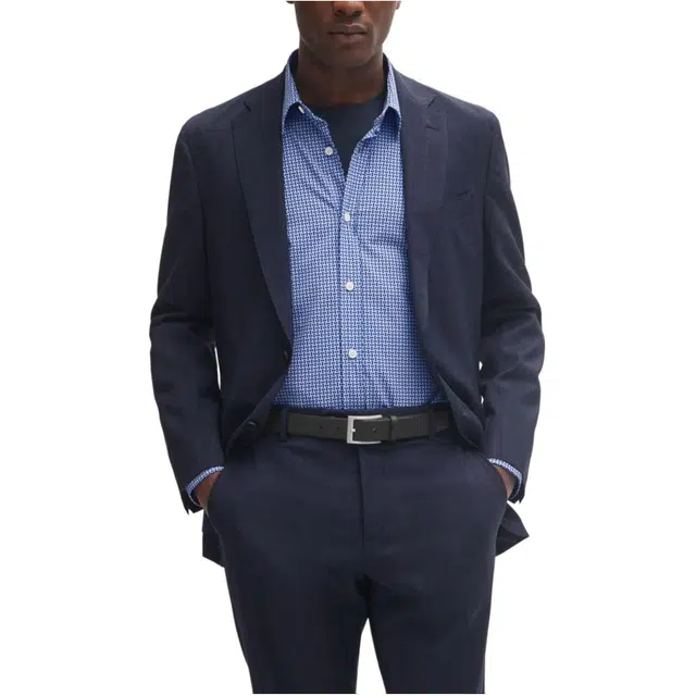 HUGO BOSS FW23 Slim-Fit Suit In Checked Virgin Wool V