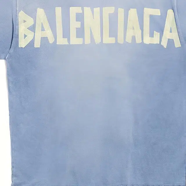 Balenciaga Tape Type T-Shirt Medium Fit In Faded logo