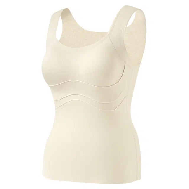 二三二三 带胸垫一体式简约纯色保暖舒适背心 女款 组合装