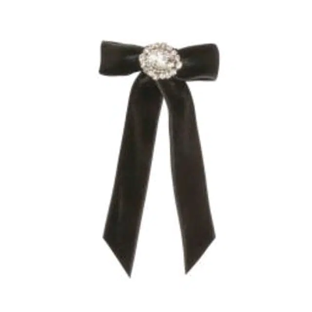 Jennifer Behr Bow Hair Clip Black