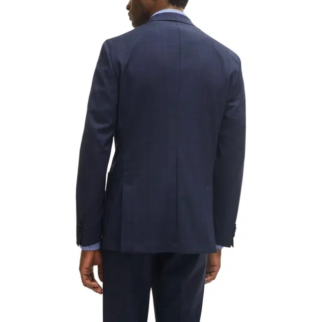 HUGO BOSS FW23 Slim-Fit Suit In Checked Virgin Wool V