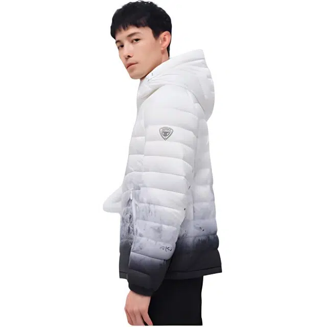坦博尔 连帽轻薄短款长袖羽绒服 男款