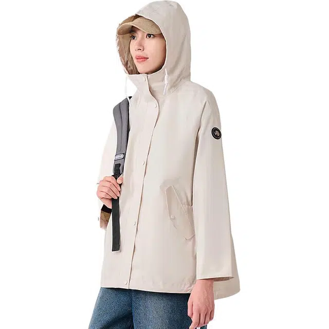 探路者 保暖登山防风户外夹克外套 男女同款 米色