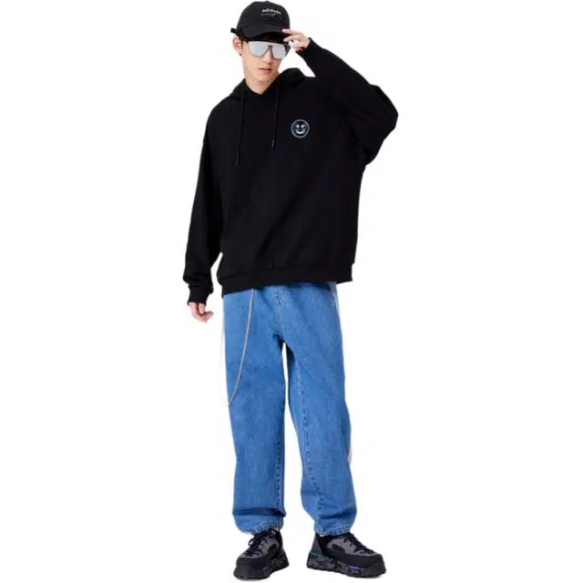 森马 连帽长袖套头宽松卫衣 男款