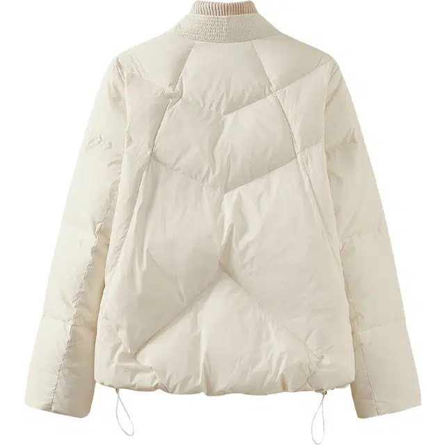 她池  新中式气质舒适百搭  含羽绒外套  女款  米色