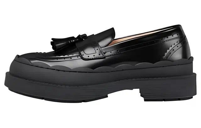 GUCCI Patent Loafers Black