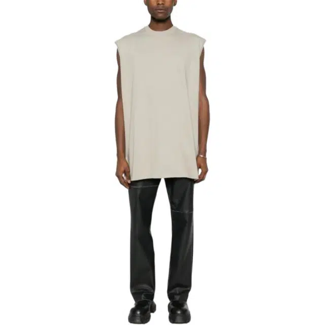 Rick Owens RO SS24 Sleeveless Tee Light Brown